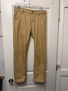Men's Khaki Chino Pants - Slim Straight Fit